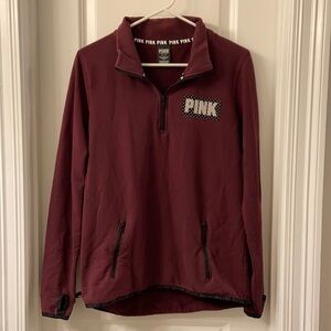 Victoria Secret PINK Maroon Quarter Zip with
Medium
Burgundy pockets